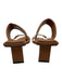 Neil J. Rodgers Shoe Size 39 Cognac Brown Leather 2 Strap Gold Hardware Sandals Cognac Brown / 39