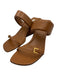 Neil J. Rodgers Shoe Size 39 Cognac Brown Leather 2 Strap Gold Hardware Sandals Cognac Brown / 39