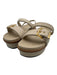 Neil J. Rodgers Shoe Size 39 Beige Leather Slingbacks Gold Hardware Sandals Beige / 39