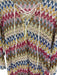 Missoni Size 44 Gold, Pink, Multi Viscose 1/2 Sleeve Knit Metallic Coverup Dress Gold, Pink, Multi / 44