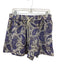 Zimmermann Size 2/M Blue, Beige, White Silk Elastic Drawstring Waist Shorts Blue, Beige, White / 2/M