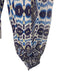 Carolina K Size M Dark Blue, Blue & Creme Silk Elastic Drawstring Waist Pants Dark Blue, Blue & Creme / M