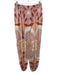 Carolina K Size M Orange, Purple, Multi Viscose Elastic Drawstring Waist Pants Orange, Purple, Multi / M
