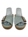 Vince Shoe Size 9 Light blue & brown Leather Espadrille Buckle Detail Sandals Light blue & brown / 9