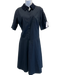 Maison Common Size 42 Navy Blue Cotton & Polyamide Crochet Lace Pockets Dress Navy Blue / 42