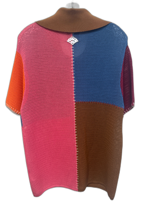 Mukzin Size S Brown, Pink, Multi Cellulose & Polyester Short Sleeve Skirt Set Brown, Pink, Multi / S