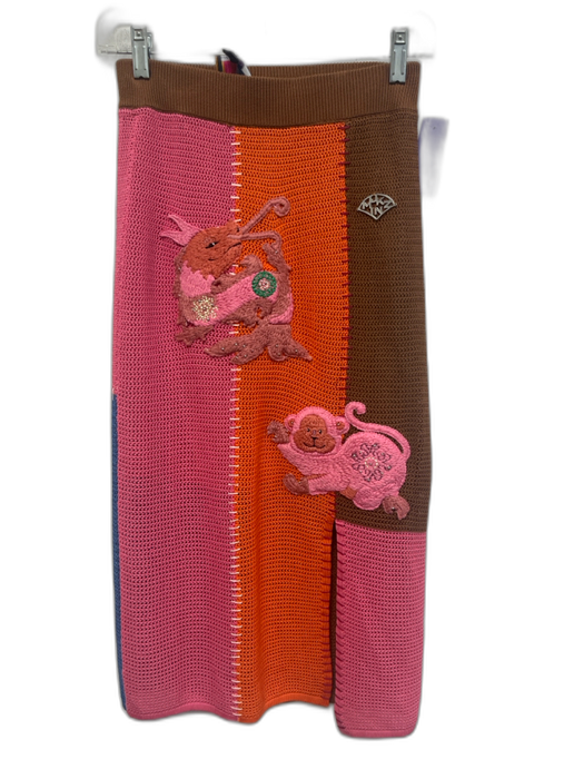Mukzin Size S Brown, Pink, Multi Cellulose & Polyester Short Sleeve Skirt Set Brown, Pink, Multi / S