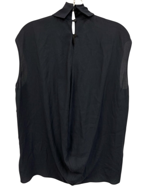Tibi Size S Slate Blue Acetate & Merino Wool Sleeveless neck tie Collar Dress Slate Blue / S