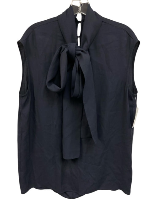Tibi Size S Slate Blue Acetate & Merino Wool Sleeveless neck tie Collar Dress Slate Blue / S