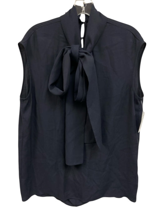 Tibi Size S Slate Blue Acetate & Merino Wool Sleeveless neck tie Collar Dress Slate Blue / S
