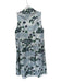 Tuckernuck Size S Blue & Green Cotton Blend Sleeveless Flowers Button Down Dress Blue & Green / S