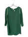 Tuckernuck Size S Green & White Polyester Long Sleeve Piping Dress Green & White / S