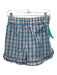 Ganni Size 36 Blue, Pink, Beige Cotton Blend Gingham Elastic Waist Shorts Blue, Pink, Beige / 36