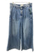 We The Free Size 28 Med Light Wash Cotton Denim High Rise Pleat Detail Jeans Med Light Wash / 28