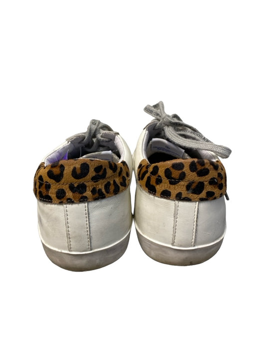 Golden Goose Shoe Size est 9 White Brown & Pink Glitter Toe Animal Motif Shoes White Brown & Pink / est 9