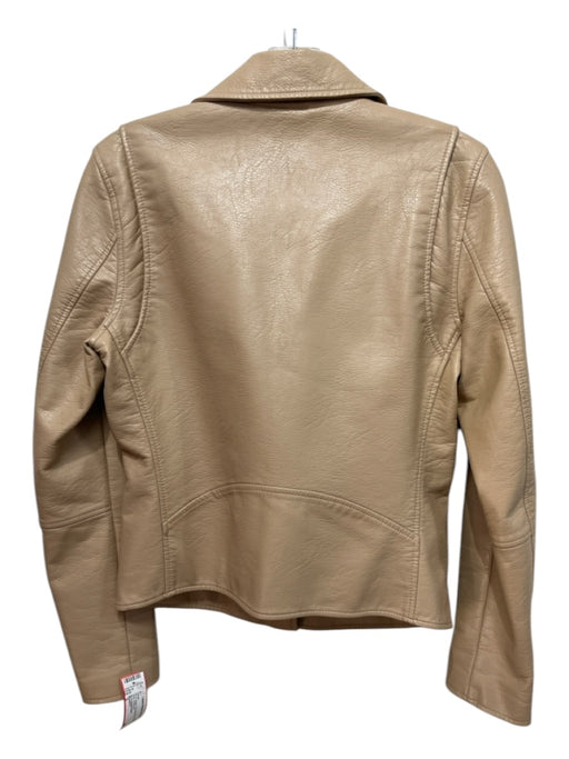 BlankNYC Size S Beige Polyurethane & Polyester Moto Jacket Beige / S