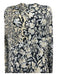 Jill Sander Size 40 Pale Yellow, Black & White Viscose Long Sleeve Floral Dress Pale Yellow, Black & White / 40