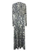 Jill Sander Size 40 Pale Yellow, Black & White Viscose Long Sleeve Floral Dress Pale Yellow, Black & White / 40