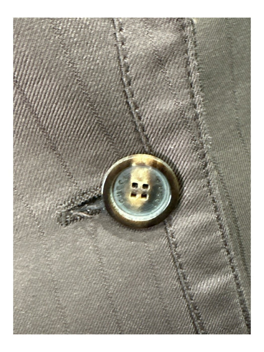 Gucci Size 40 Brown Silk 1 Button Pinstripe Blazer Jacket Brown / 40