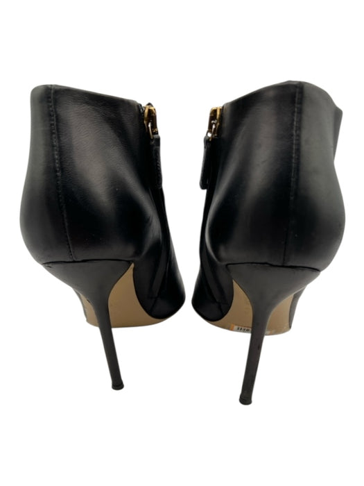 Gucci Shoe Size 38.5 Black Leather Stiletto Pointed Toe Side Zip Booties Black / 38.5