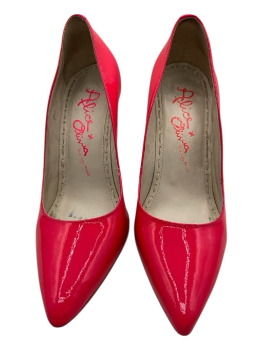 Alice + Olivia Shoe Size 37.5 Pink Patent Leather Pointed Toe Stiletto Pumps Pink / 37.5