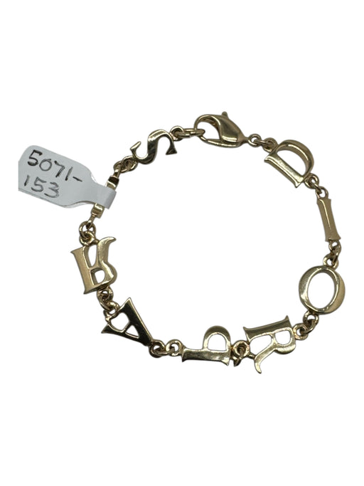 Dior Gold Metal Logo Box & Bag Inc. Bracelet Gold
