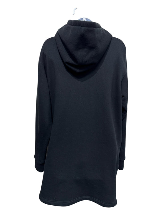 Gucci Size S Black, Silver, Gold Cotton Foil Logo Pullover Hoodie Dress Black, Silver, Gold / S