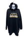 Gucci Size S Black, Silver, Gold Cotton Foil Logo Pullover Hoodie Dress Black, Silver, Gold / S