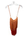 Dundas x Revolve Size L Orange Viscose Blend Spaghetti Strap Fringe Cross Top Orange / L