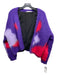 Zara Size S Purple & Magenta Synthetic Fuzzy Open Front Jacket Purple & Magenta / S