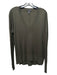 Aqua Size M Olive Green Spun Rayon Long Sleeve Solid V Neck Sweater Olive Green / M