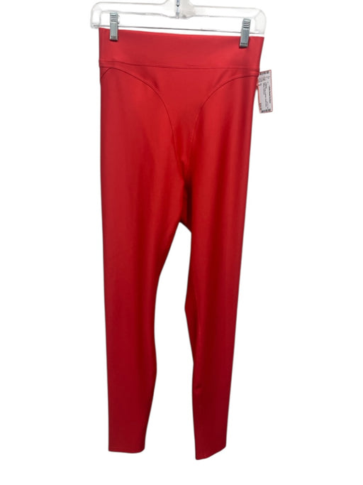 Alo Size S Bright Orange Synthetic Elastic Waist Athletic Leggings Bright Orange / S