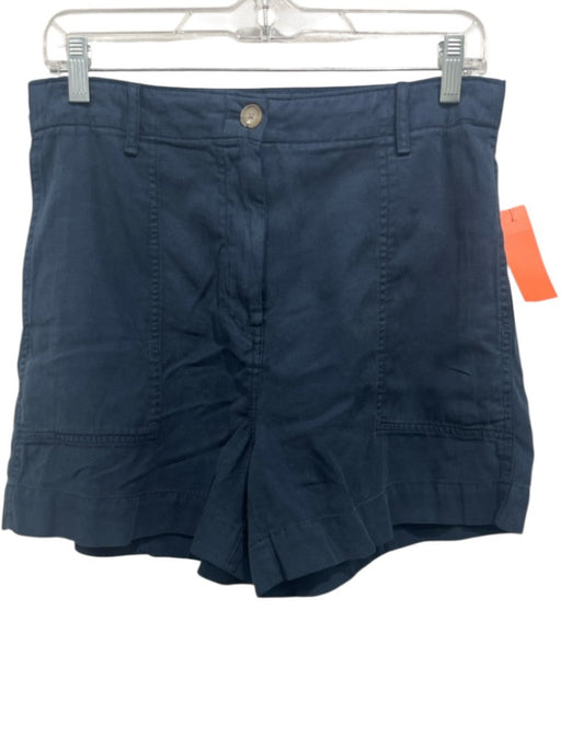 Banana Republic Size S Navy Lyocell blend Zip & Button Patch Pockets Shorts Navy / S