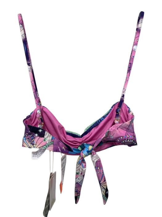 Agua Bendita Size S Pink & Purple Viscose Blend Button Front Pants Set Pink & Purple / S