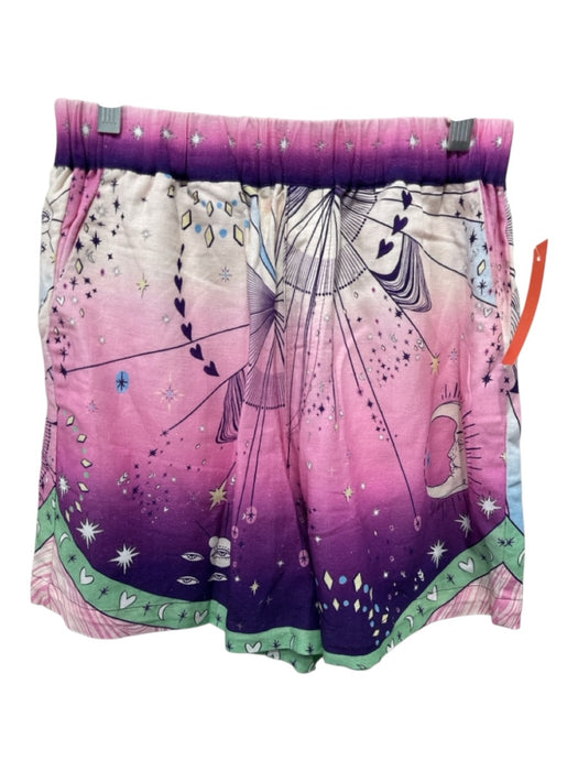 Agua Bendita Size S Pink & Purple Viscose Blend Button Front Pants Set Pink & Purple / S