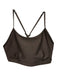 Alo Size L Brown Synthetic Cross Back Elastic Bodice Athletic Top Brown / L