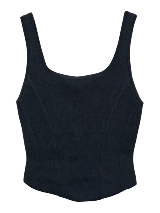 Babaton Size M Black No Fabric Tag Ribbed Sleeveless Piping Top Black / M