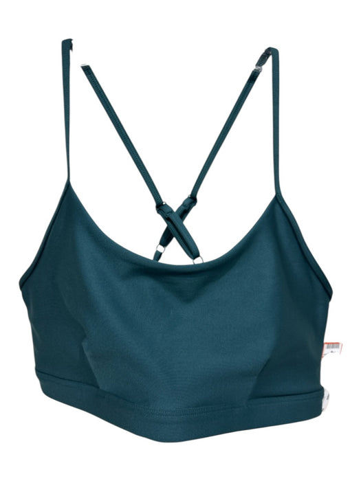 Alo Size L Dark Green Synthetic Cross Back Elastic Bodice Athletic Top Dark Green / L