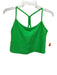 Beyond Yoga Size L Bright Green Synthetic Heathered Racerback Athletic Top Bright Green / L