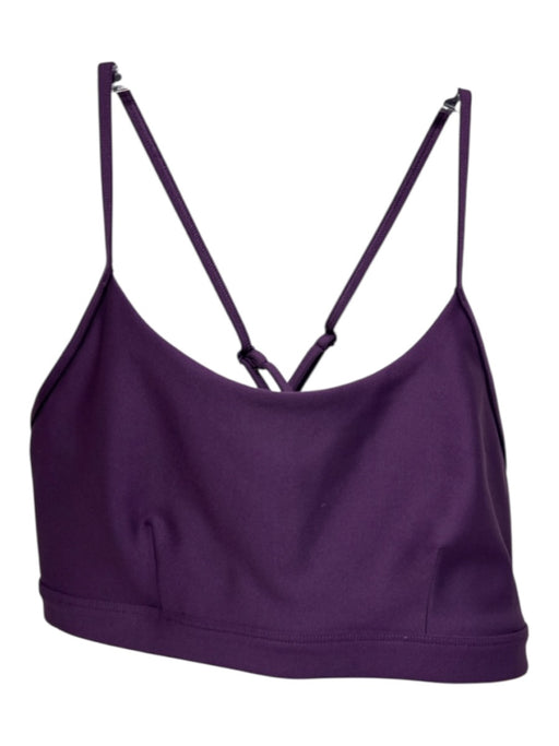 Alo Size L Deep Plum Synthetic Cross Back Elastic Bodice Athletic Top Deep Plum / L