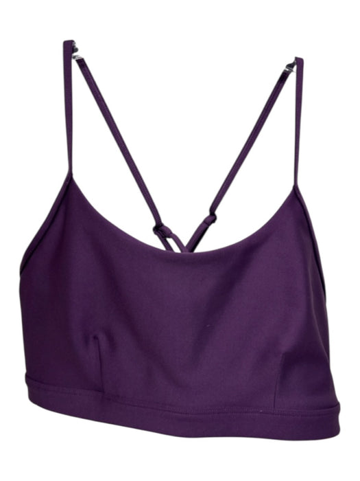 Alo Size L Deep Plum Synthetic Cross Back Elastic Bodice Athletic Top Deep Plum / L