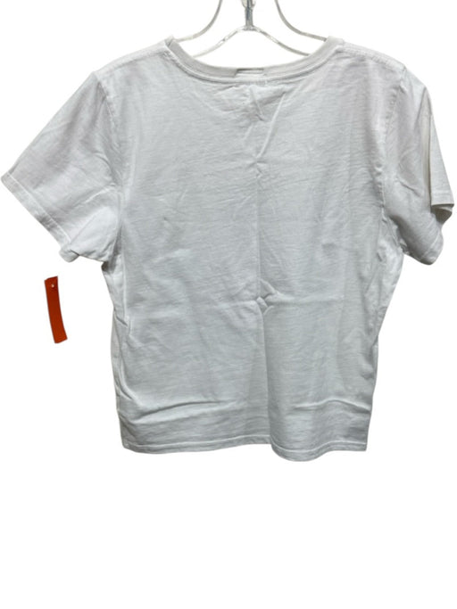 Mother Size M White & Multi Cotton Graphic Print Boxy Cap Sleeve Top White & Multi / M