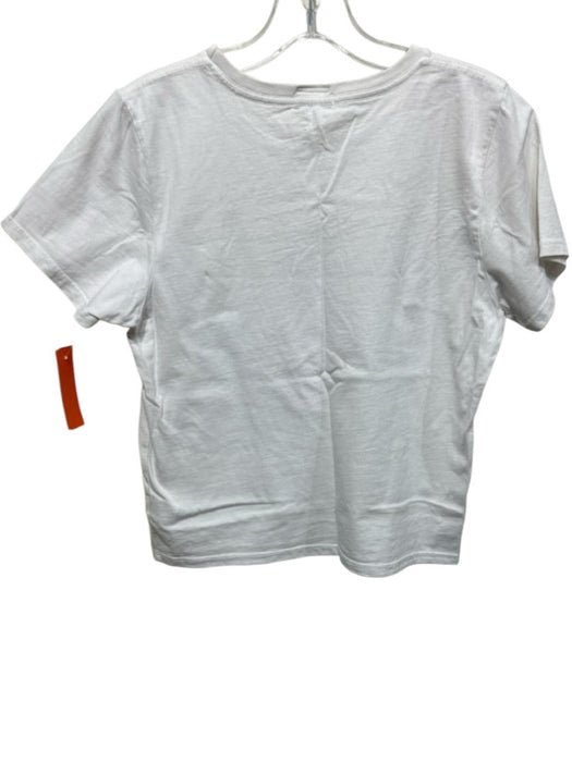 Mother Size M White & Multi Cotton Graphic Print Boxy Cap Sleeve Top White & Multi / M