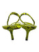 Vince Camuto Shoe Size 11M Lime Green Leather Snake Embossed Open Toe Sandals Lime Green / 11M
