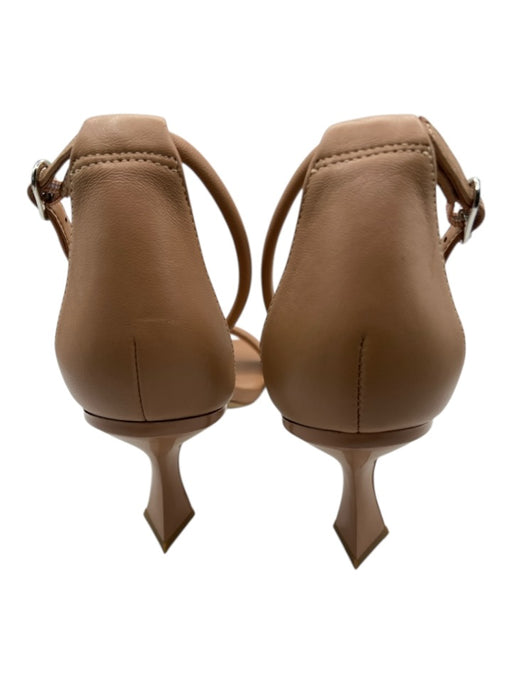 Marc Fisher Shoe Size 10M Tan Leather open toe Square Toe Ankle Buckle Sandals Tan / 10M