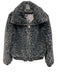 Generation Love Size M Gray & Dark Gray Poly Blend Faux Fur Cheetah Print Jacket Gray & Dark Gray / M