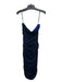 Diane Von Furstenberg Size 8 Midnight blue Silk Sleeveless Side Zip Ruched Dress Midnight blue / 8