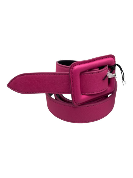 B-Low The Belt Fuchsia Leather Solid Color Silver Hardware Belts Fuchsia / L