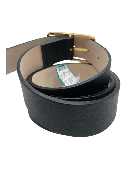 B-Low The Belt Black Leather Gold hardware Rectangle buckle Belts Black / L