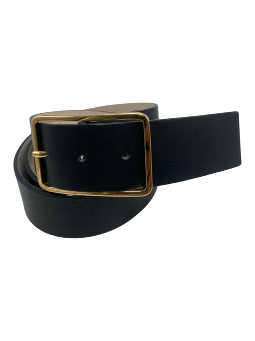 B-Low The Belt Black Leather Gold hardware Rectangle buckle Belts Black / L